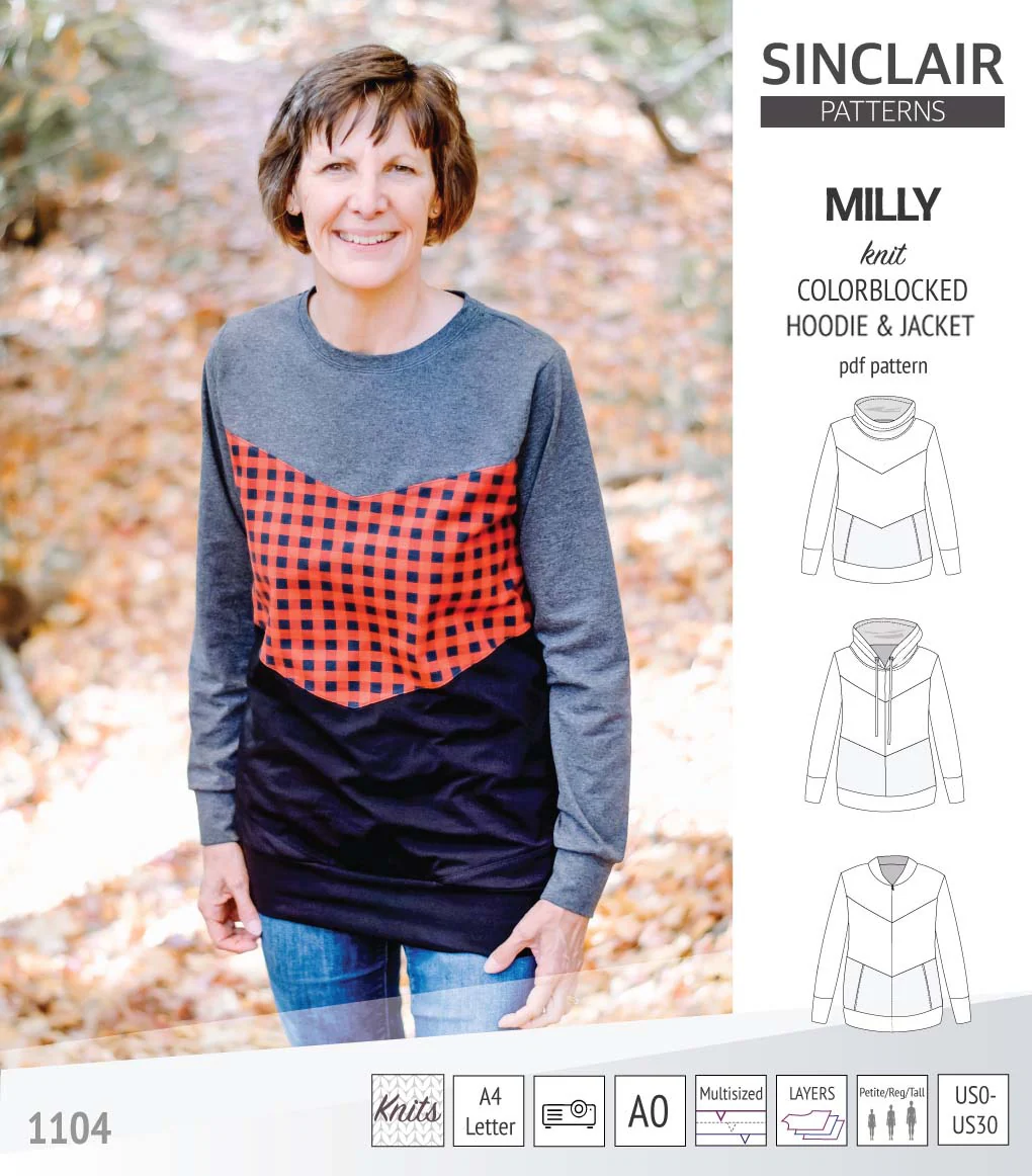 Milly colorblocked hoodie and zip up jacket (PDF) - Image 14