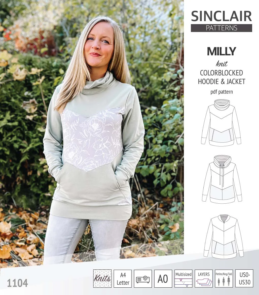 Milly colorblocked hoodie and zip up jacket (PDF) - Image 16