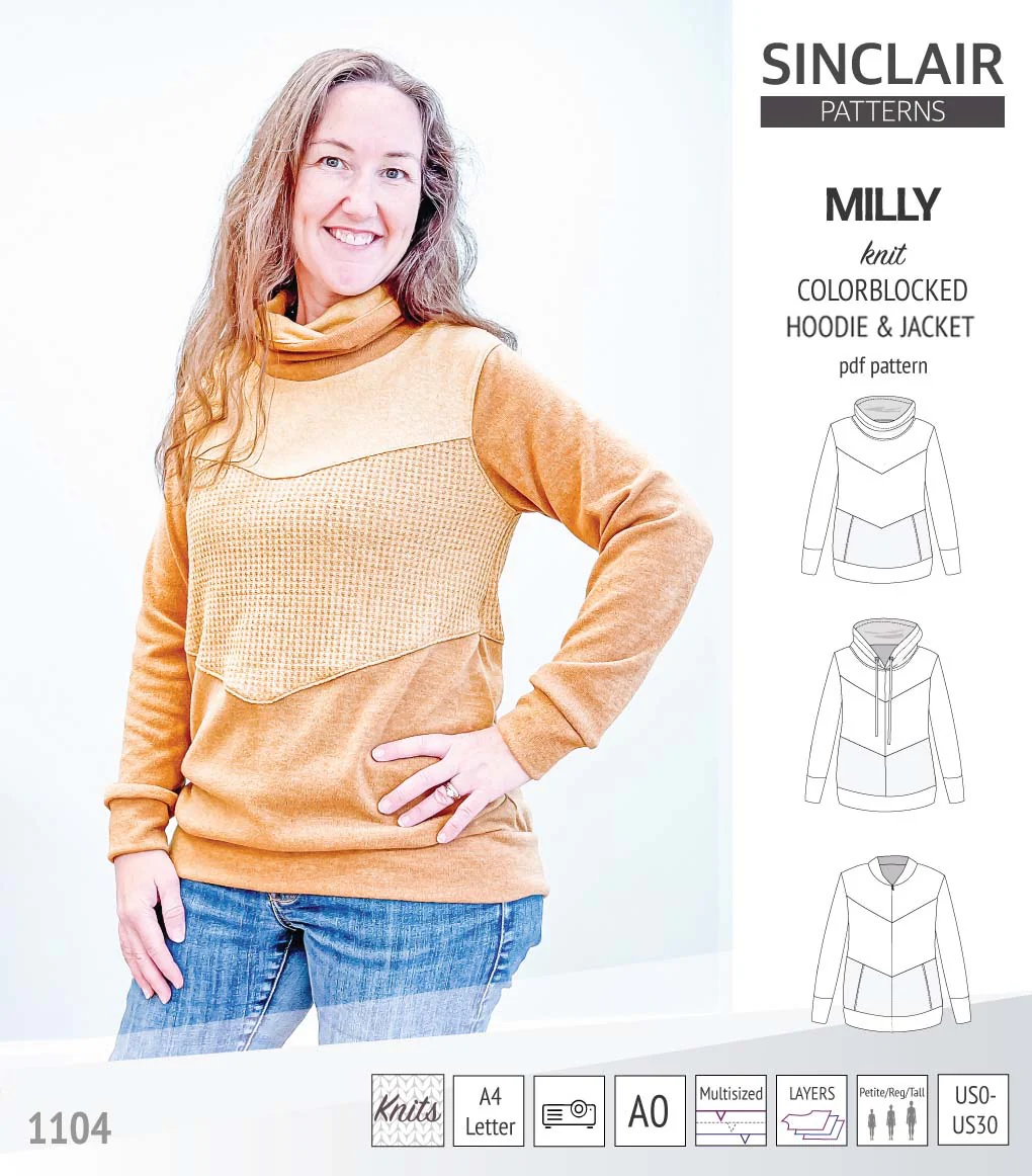 Milly colorblocked hoodie and zip up jacket (PDF) - Image 17