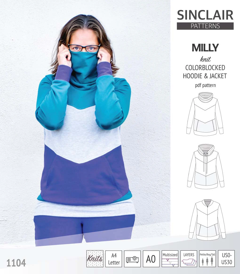 Milly colorblocked hoodie and zip up jacket (PDF) - Image 18