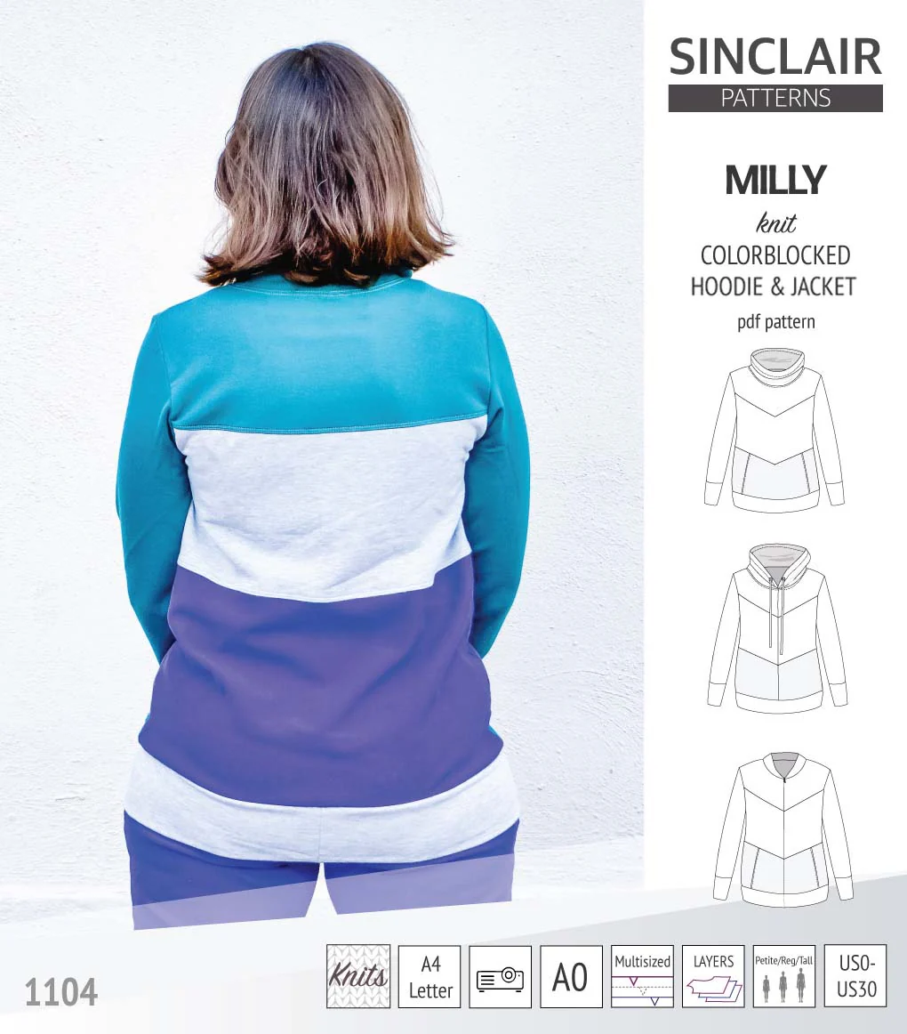 Milly colorblocked hoodie and zip up jacket (PDF) - Image 19