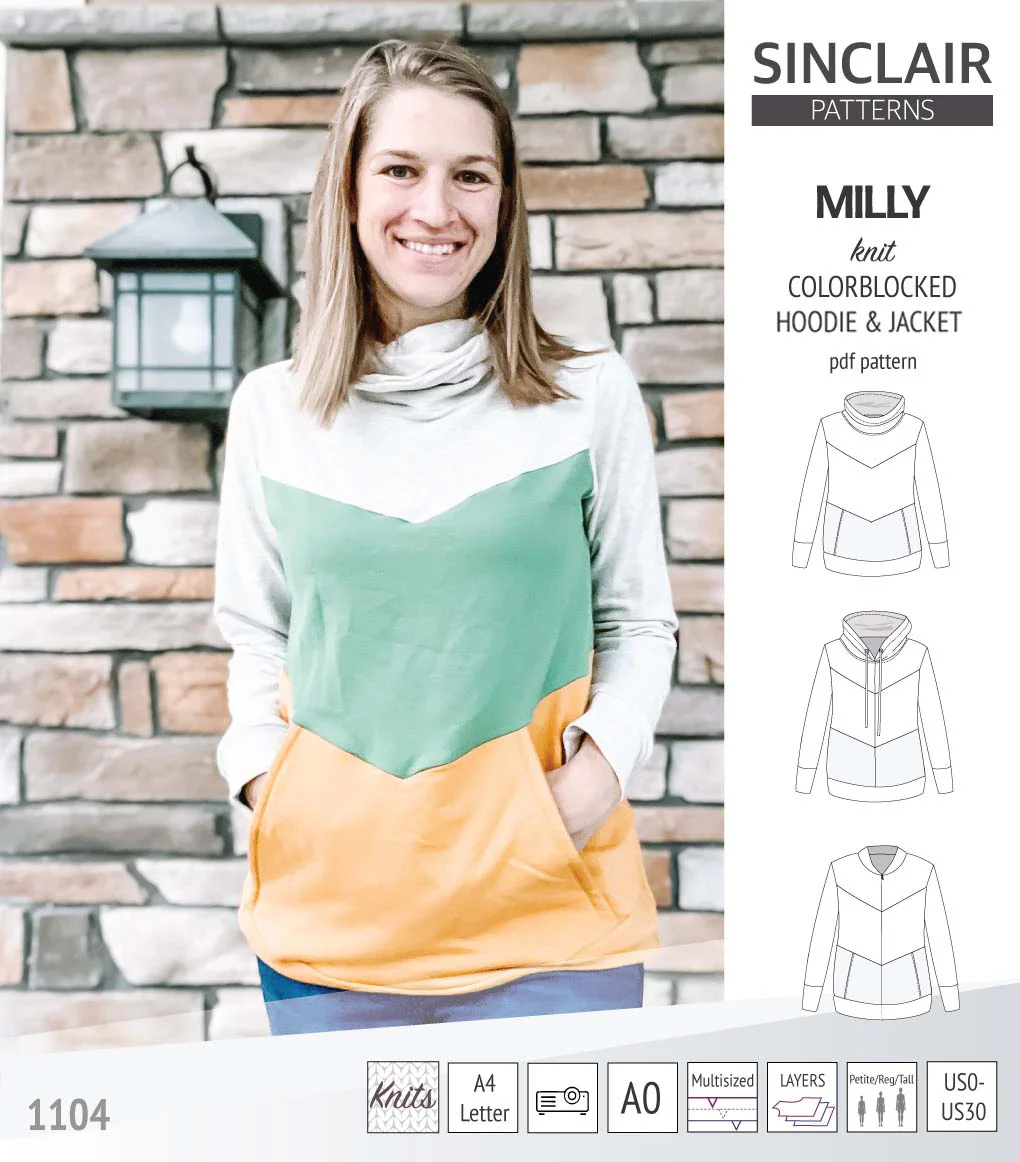 Milly colorblocked hoodie and zip up jacket (PDF) - Image 21