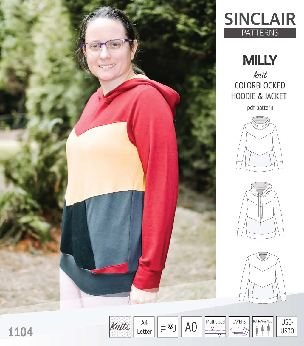 Milly colorblocked hoodie and zip up jacket (PDF) - Image 22