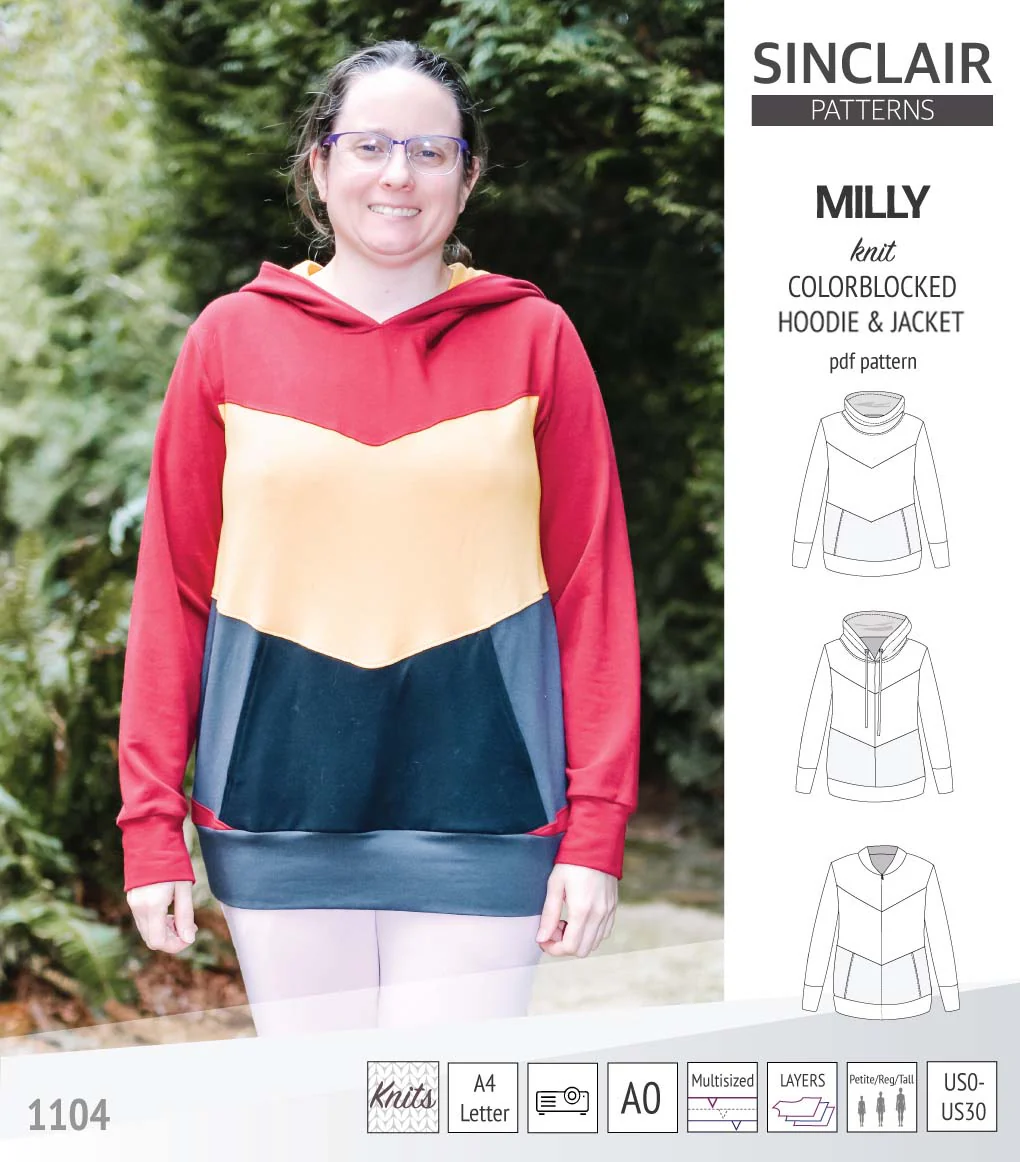 Milly colorblocked hoodie and zip up jacket (PDF) - Image 23