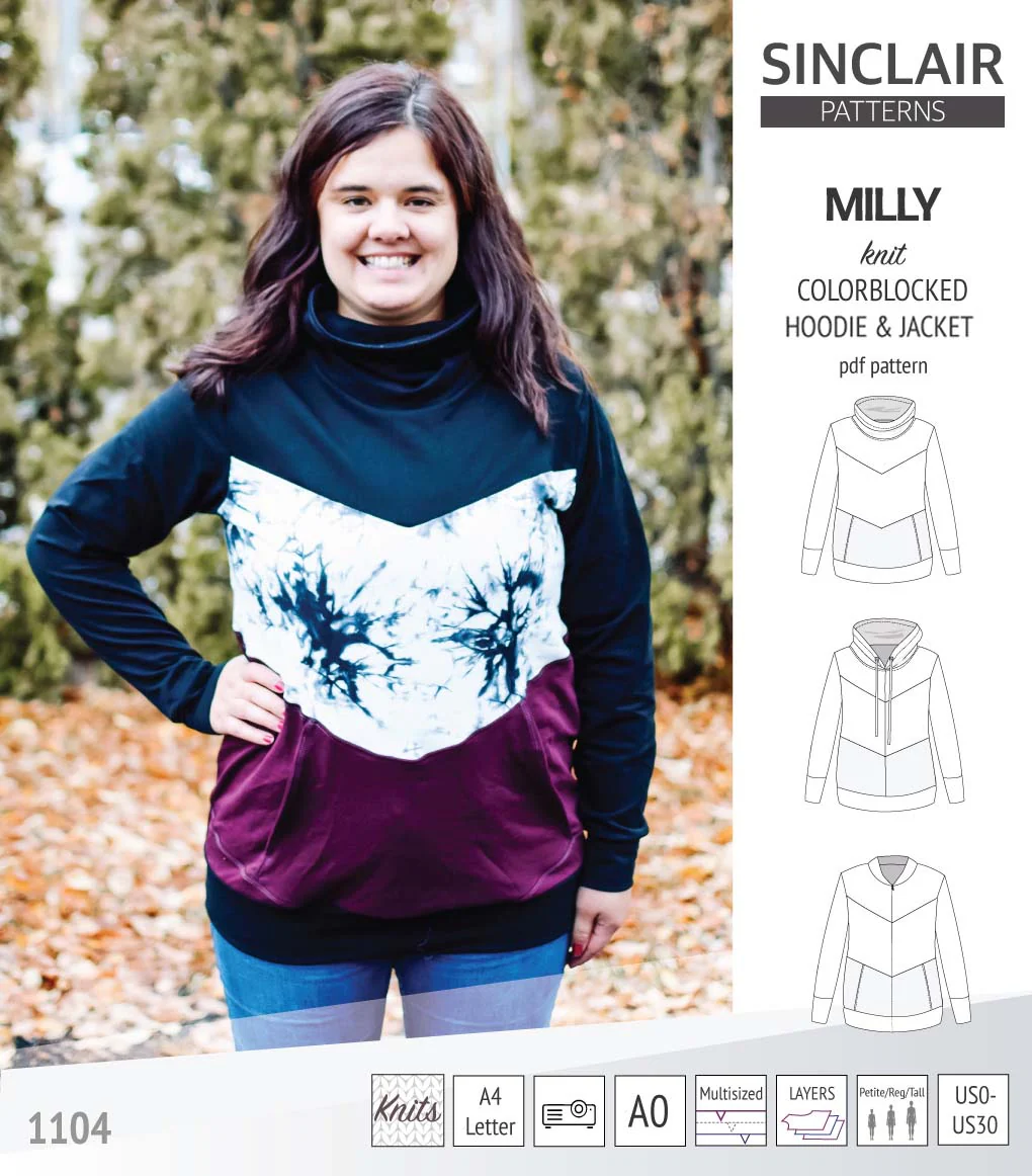 Milly colorblocked hoodie and zip up jacket (PDF) - Image 24