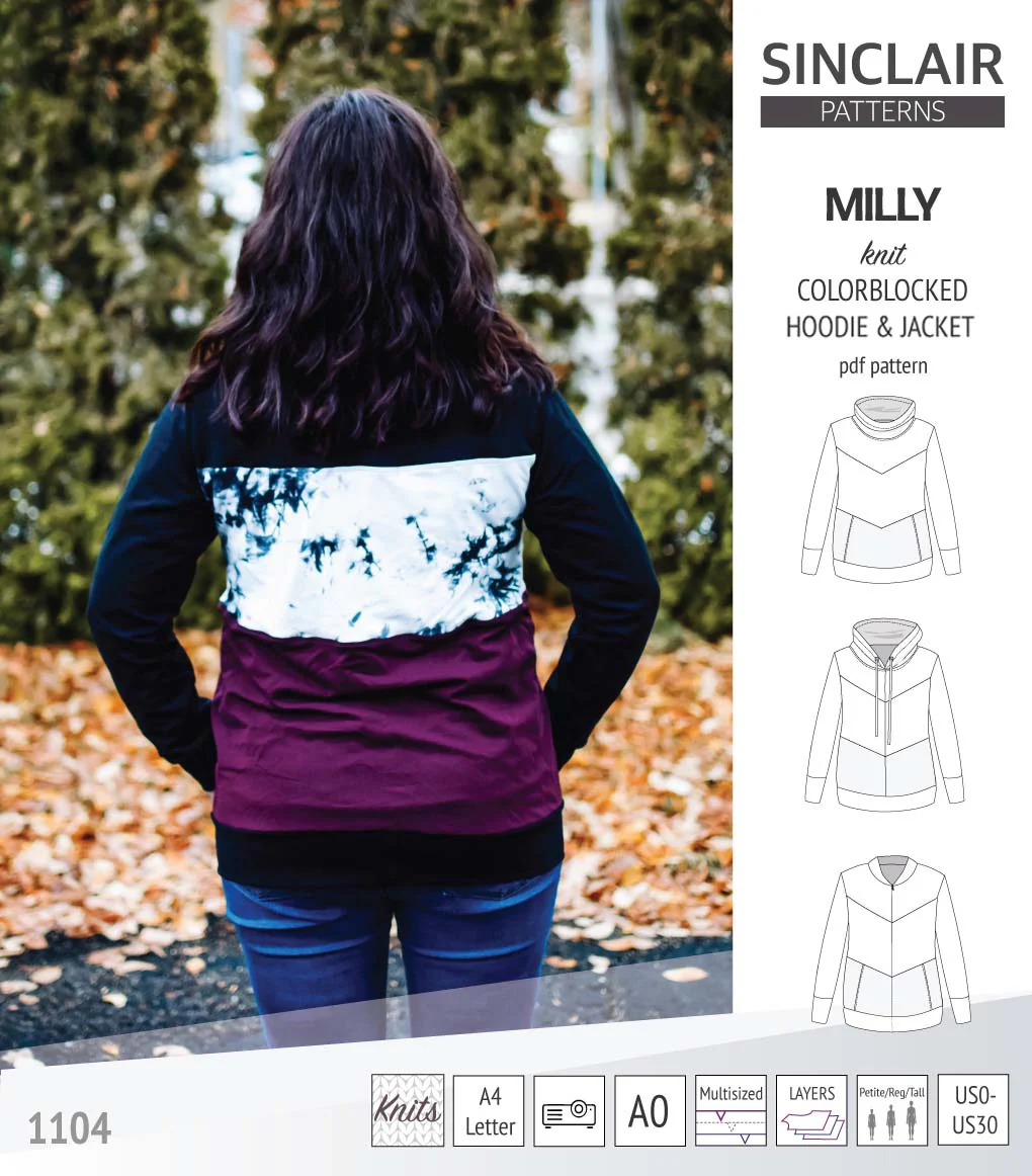 Milly colorblocked hoodie and zip up jacket (PDF) - Image 25