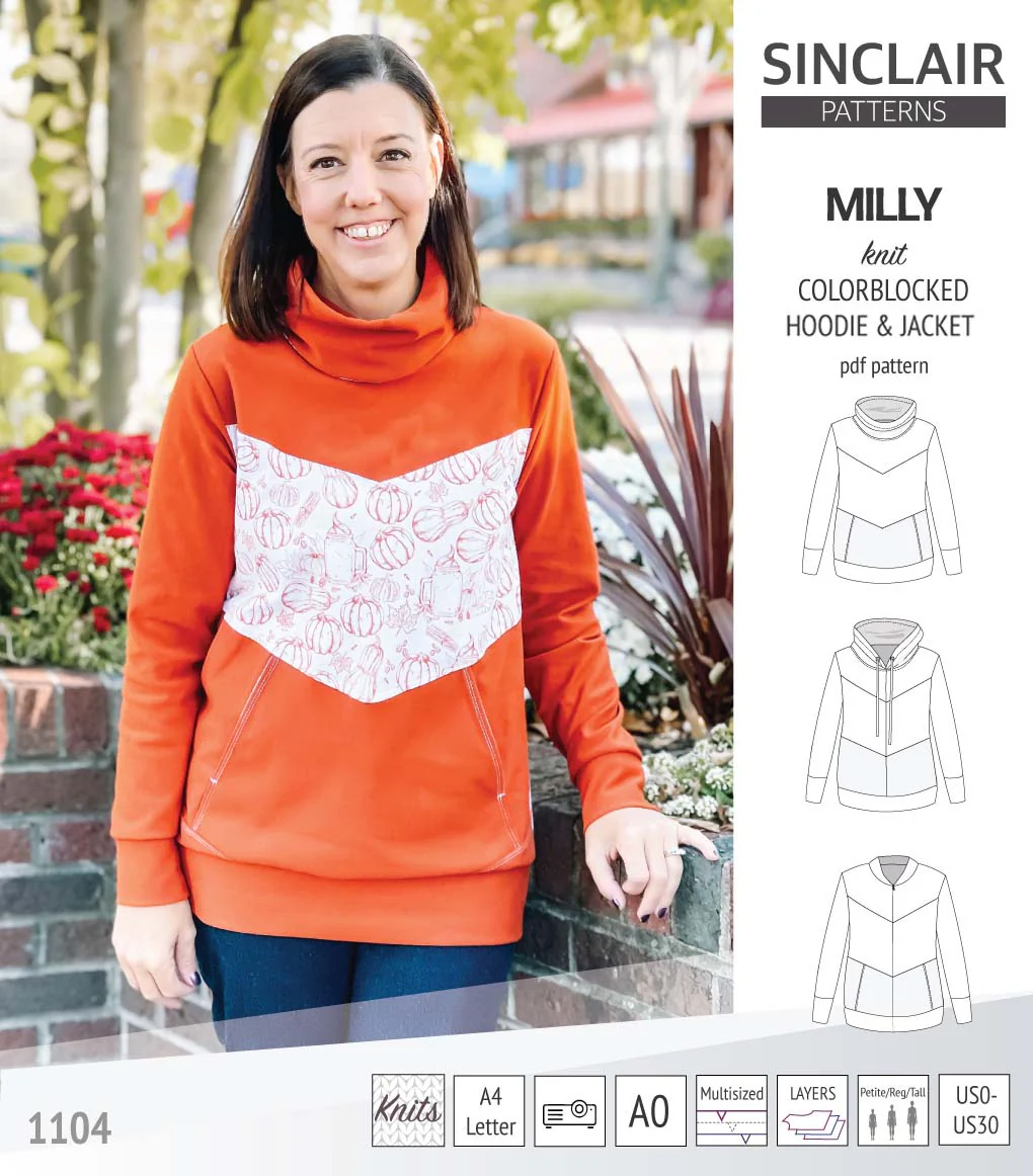 Milly colorblocked hoodie and zip up jacket (PDF) - Image 26