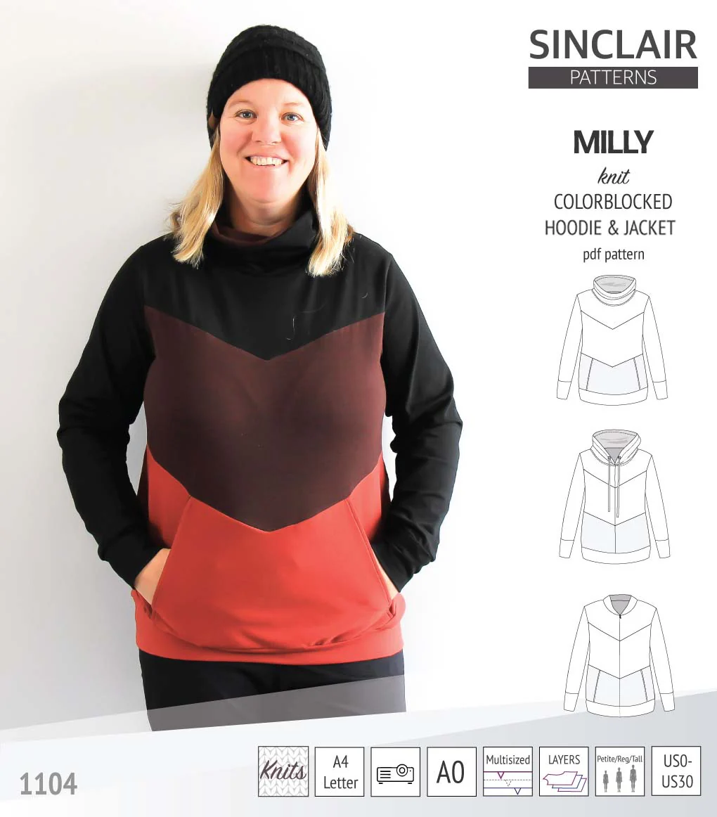 Milly colorblocked hoodie and zip up jacket (PDF) - Image 27