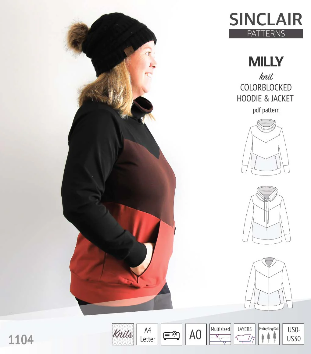 Milly colorblocked hoodie and zip up jacket (PDF) - Image 28