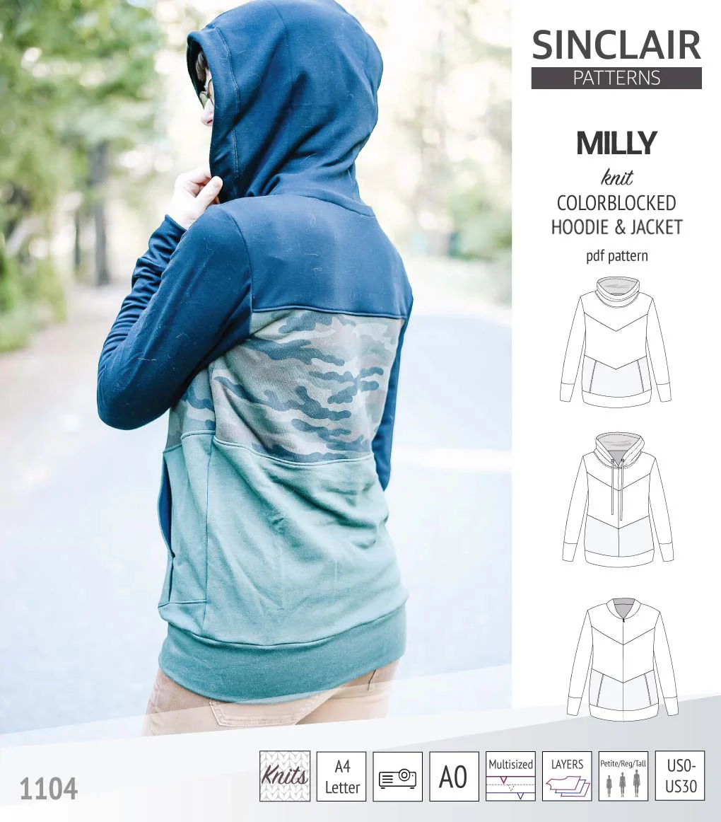 Milly colorblocked hoodie and zip up jacket (PDF) - Image 30