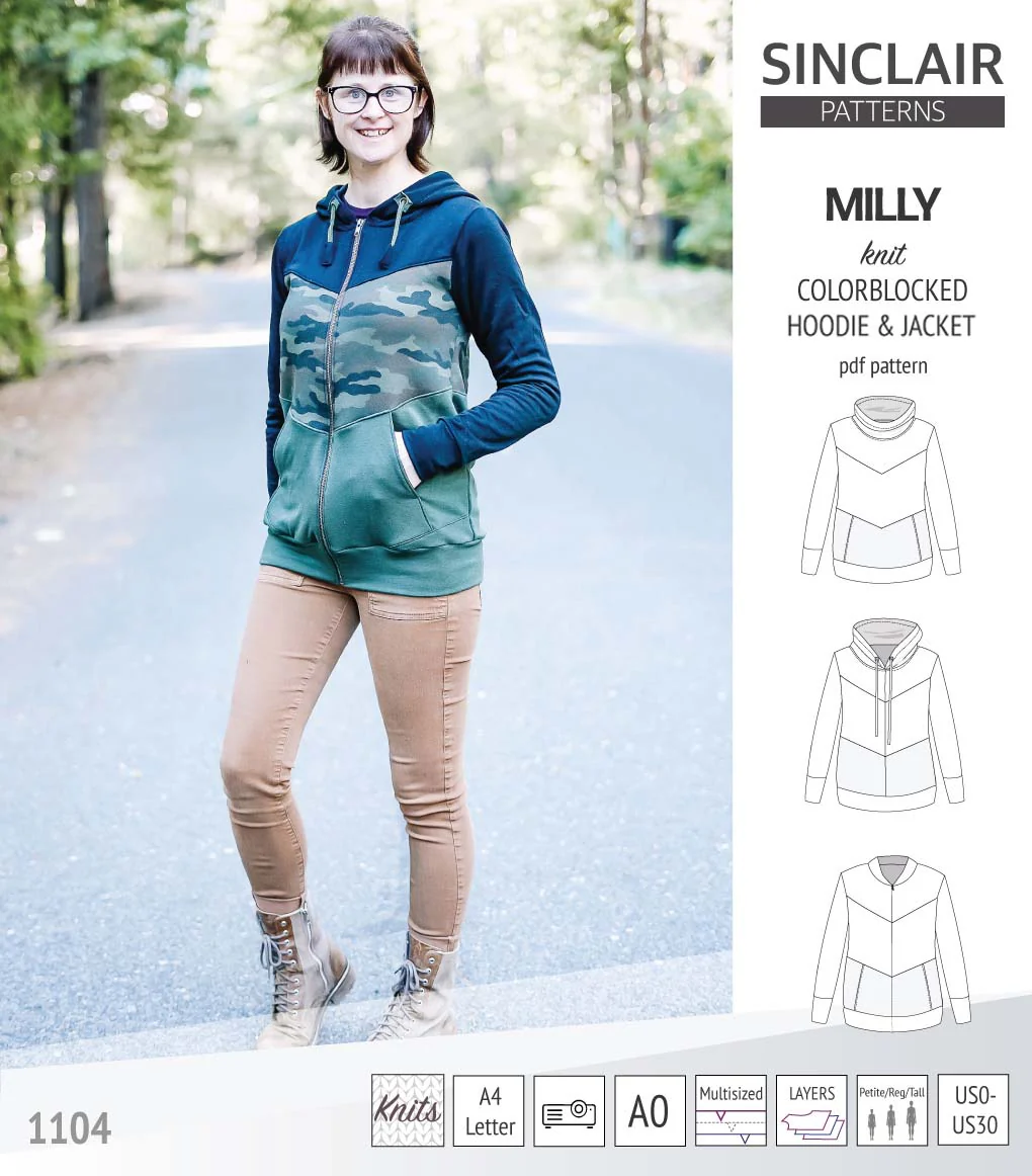 Milly colorblocked hoodie and zip up jacket (PDF) - Image 32