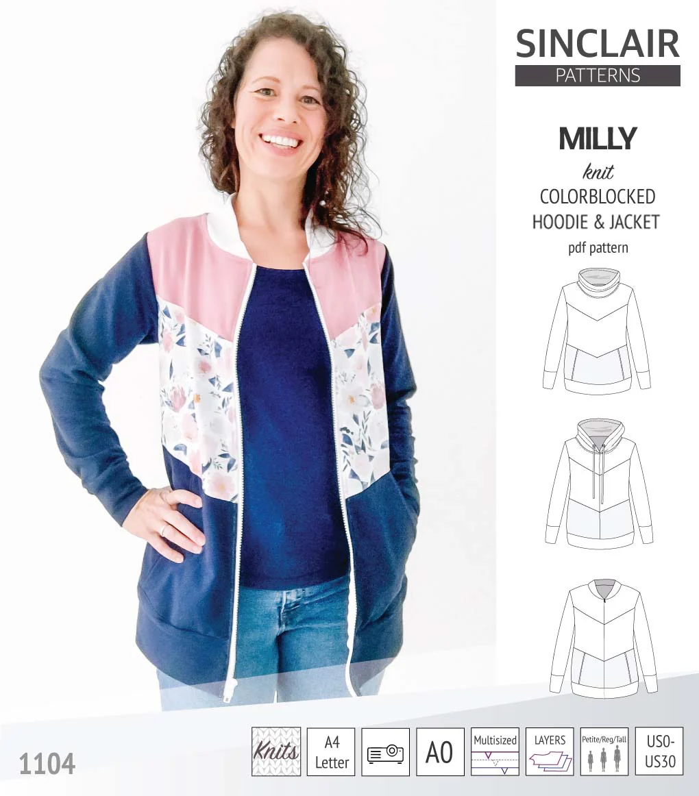 Milly colorblocked hoodie and zip up jacket (PDF) - Image 33