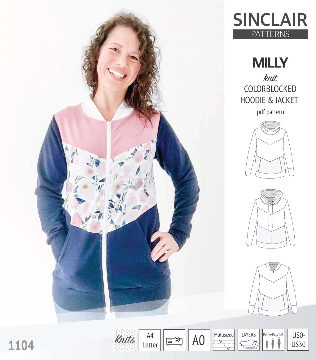 Milly colorblocked hoodie and zip up jacket (PDF) - Image 34