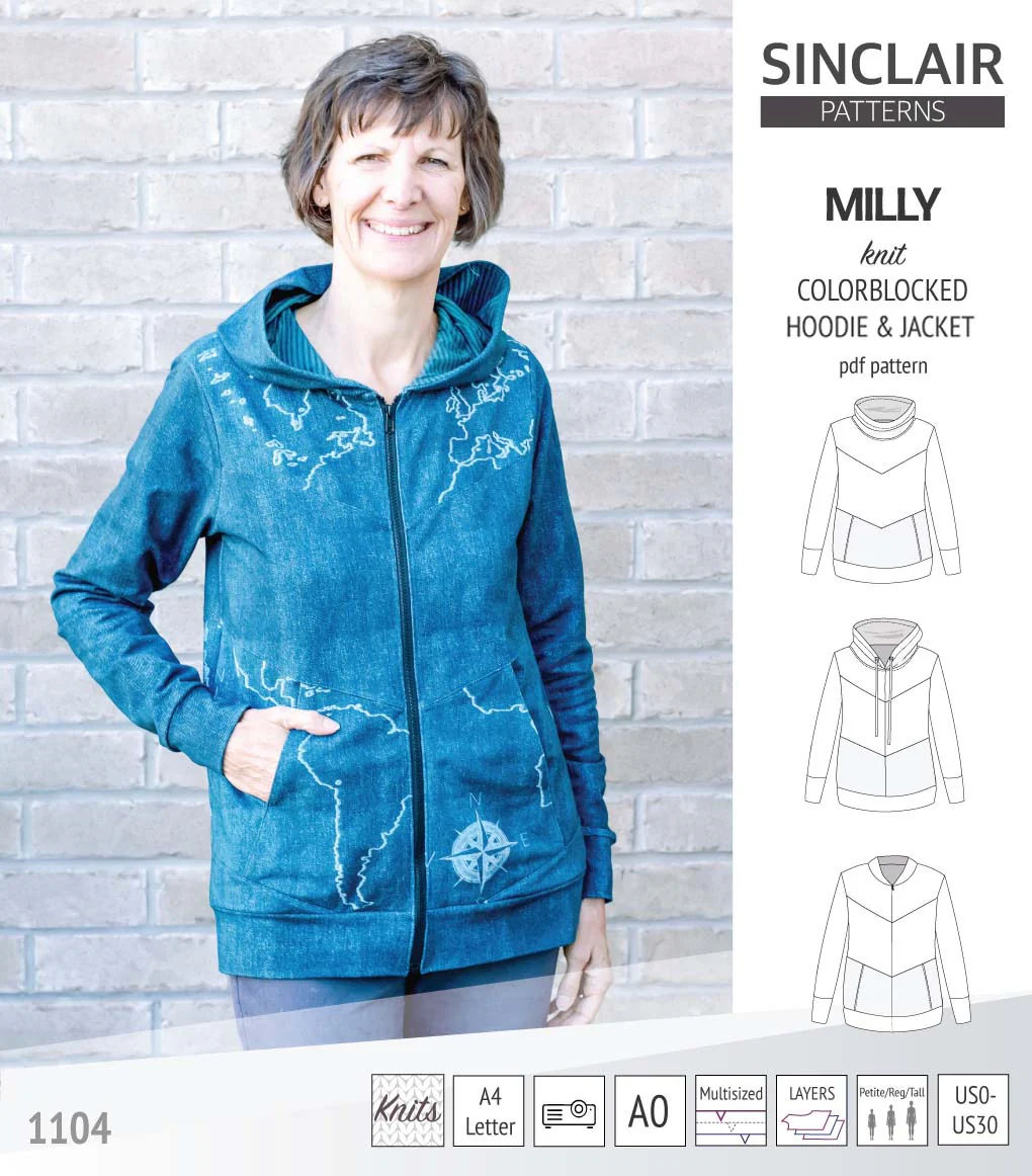 Milly colorblocked hoodie and zip up jacket (PDF) - Image 36