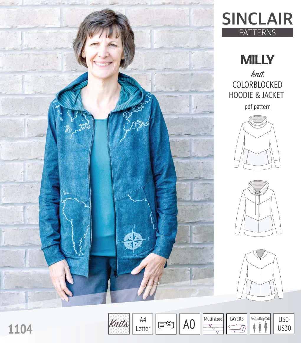 Milly colorblocked hoodie and zip up jacket (PDF) - Image 37