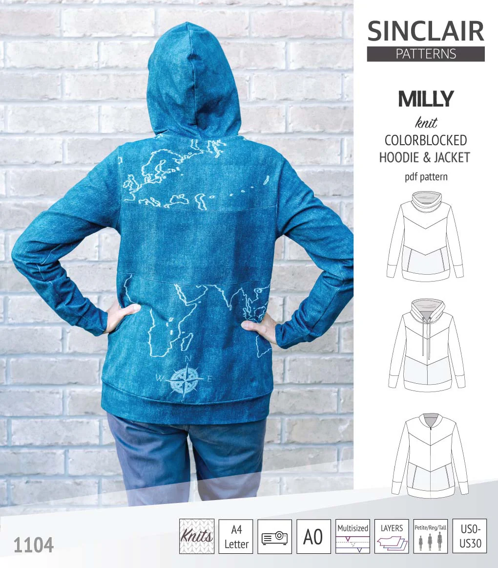 Milly colorblocked hoodie and zip up jacket (PDF) - Image 38