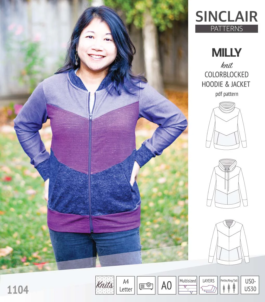 Milly colorblocked hoodie and zip up jacket (PDF) - Image 41