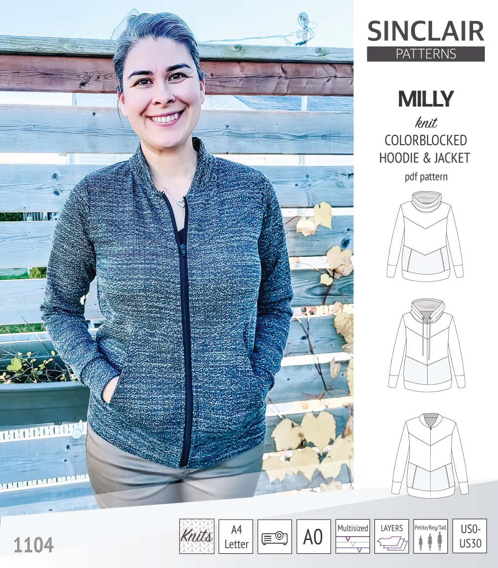 Milly colorblocked hoodie and zip up jacket (PDF) - Image 42
