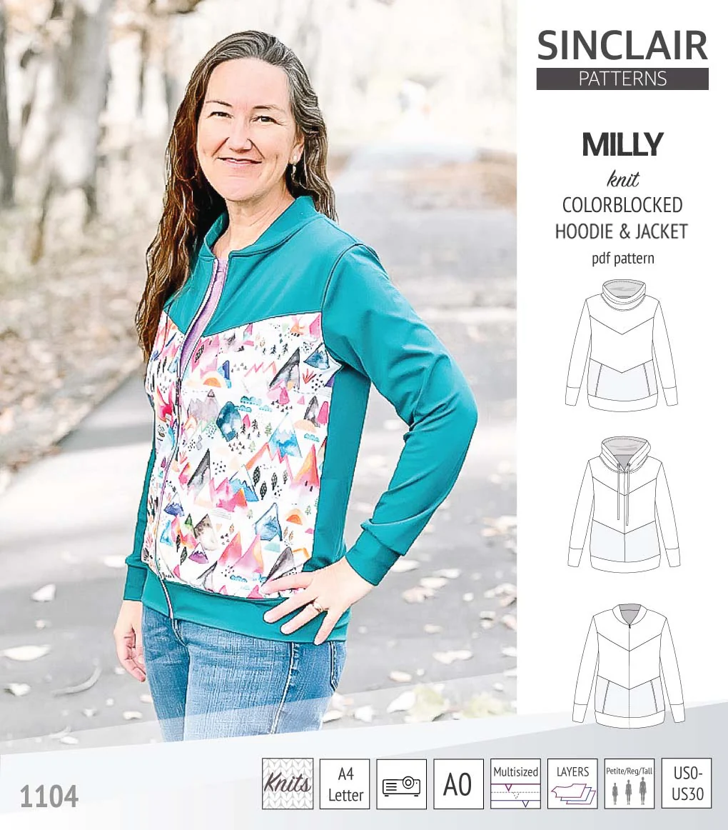 Milly colorblocked hoodie and zip up jacket (PDF) - Image 43