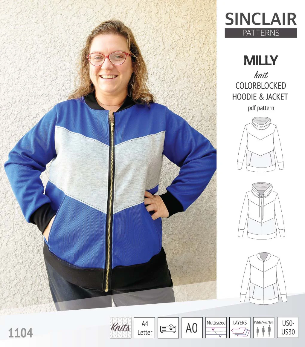Milly colorblocked hoodie and zip up jacket (PDF) - Image 45