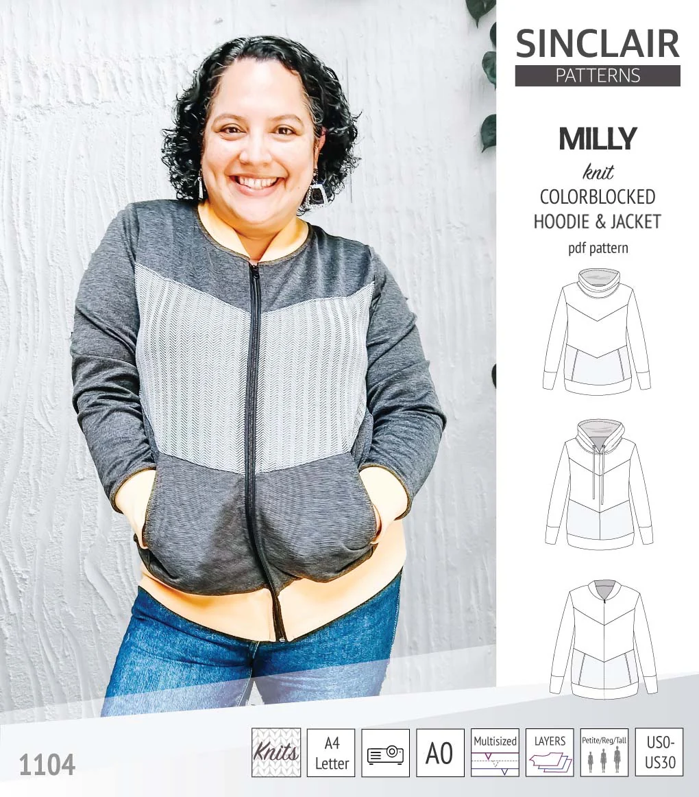 Milly colorblocked hoodie and zip up jacket (PDF) - Image 47