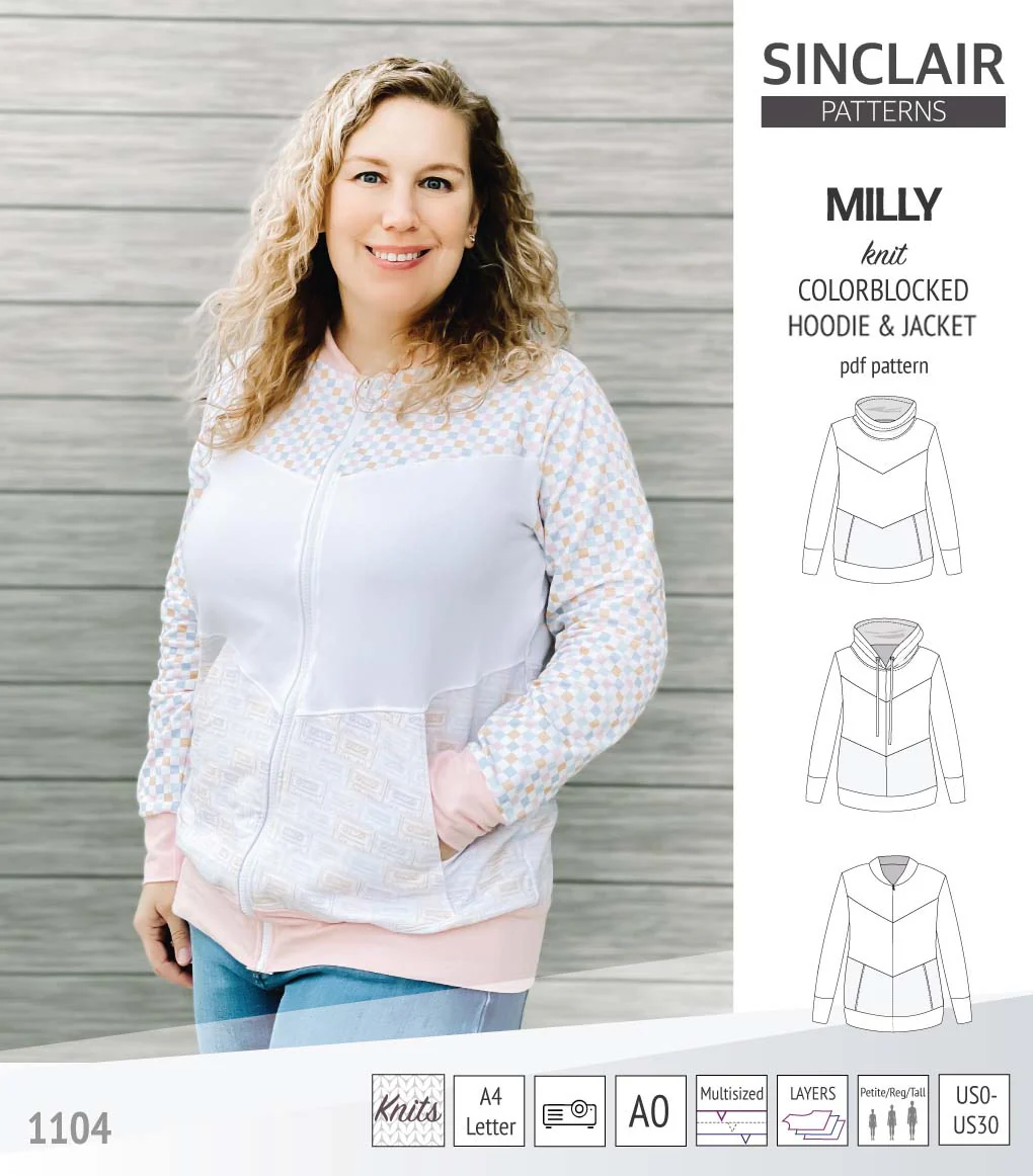 Milly colorblocked hoodie and zip up jacket (PDF) - Image 48