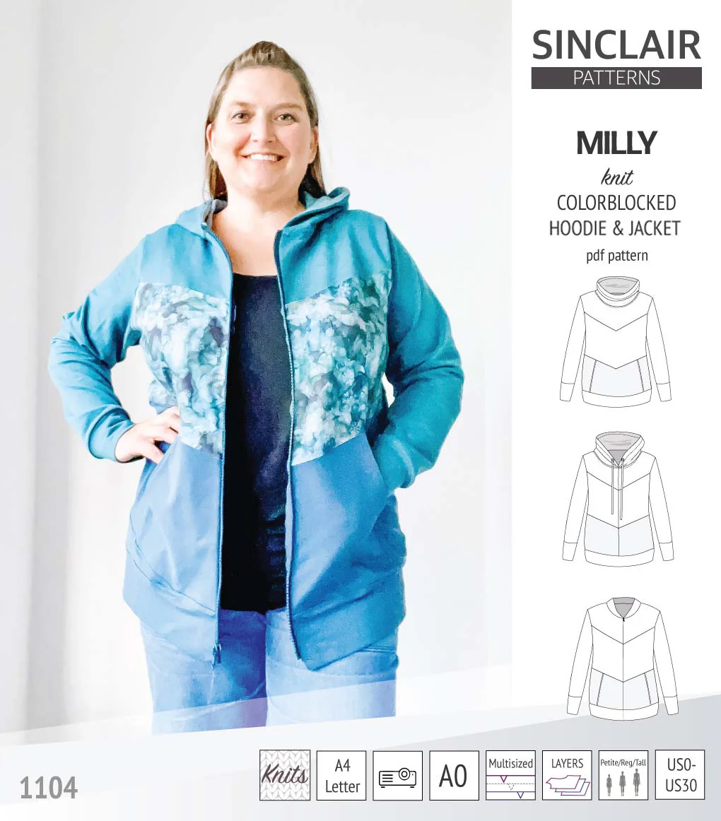 Milly colorblocked hoodie and zip up jacket (PDF) - Image 49