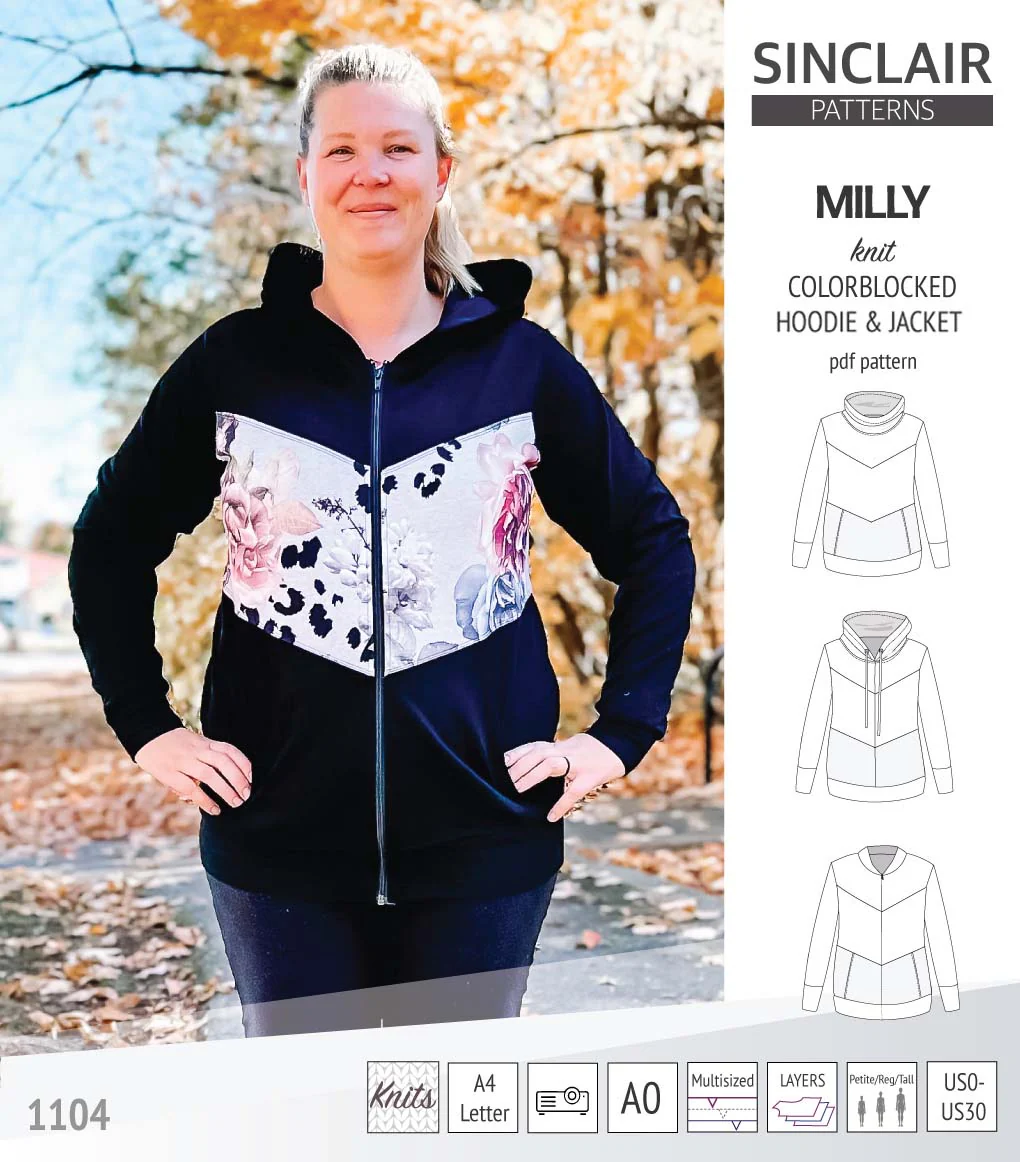 Milly colorblocked hoodie and zip up jacket (PDF) - Image 50