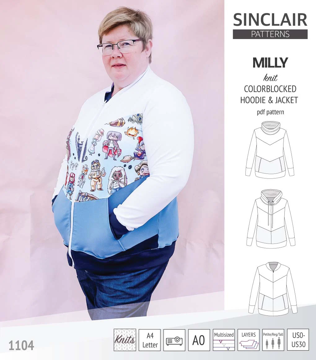 Milly colorblocked hoodie and zip up jacket (PDF) - Image 52
