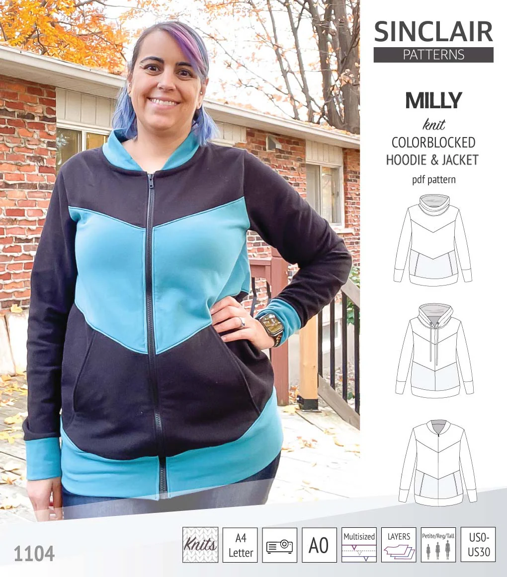Milly colorblocked hoodie and zip up jacket (PDF) - Image 53