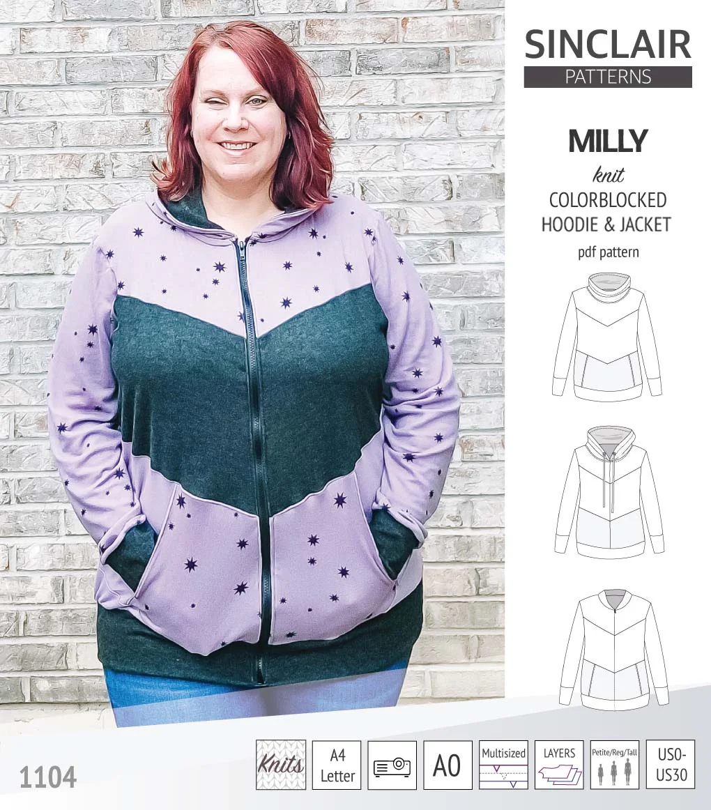Milly colorblocked hoodie and zip up jacket (PDF) - Image 54