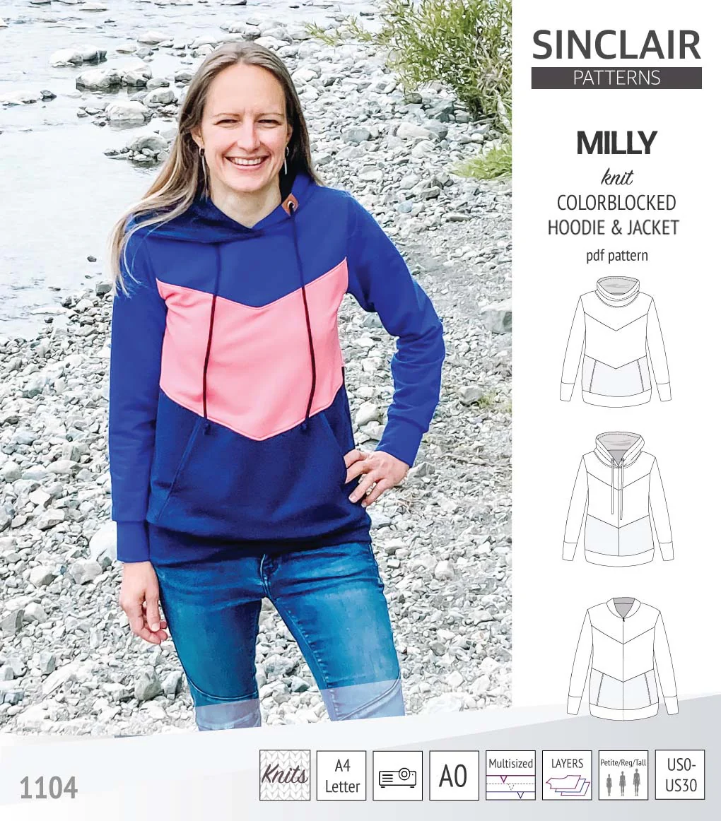 Milly colorblocked hoodie and zip up jacket (PDF) - Image 59