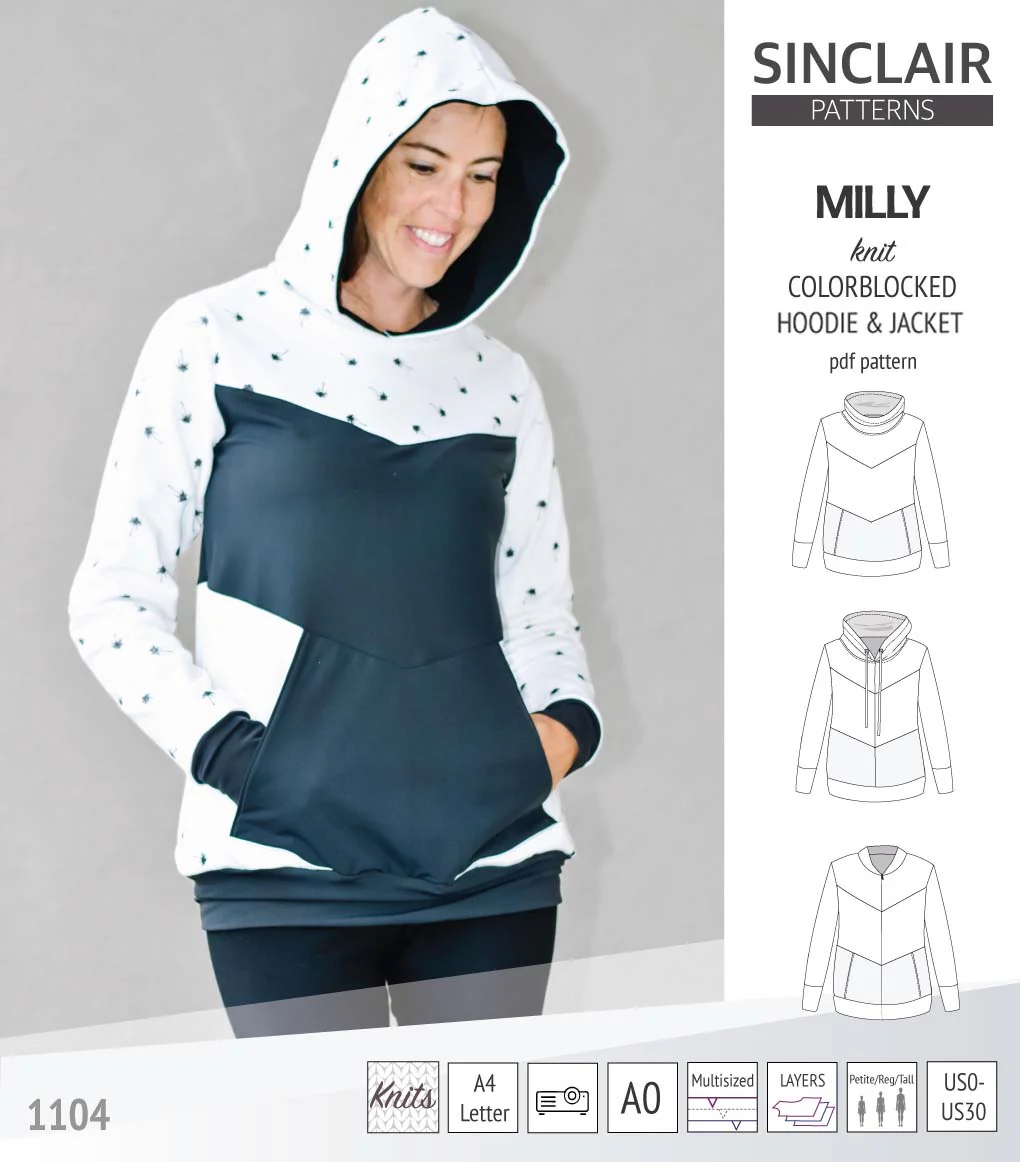 Milly colorblocked hoodie and zip up jacket (PDF) - Image 60