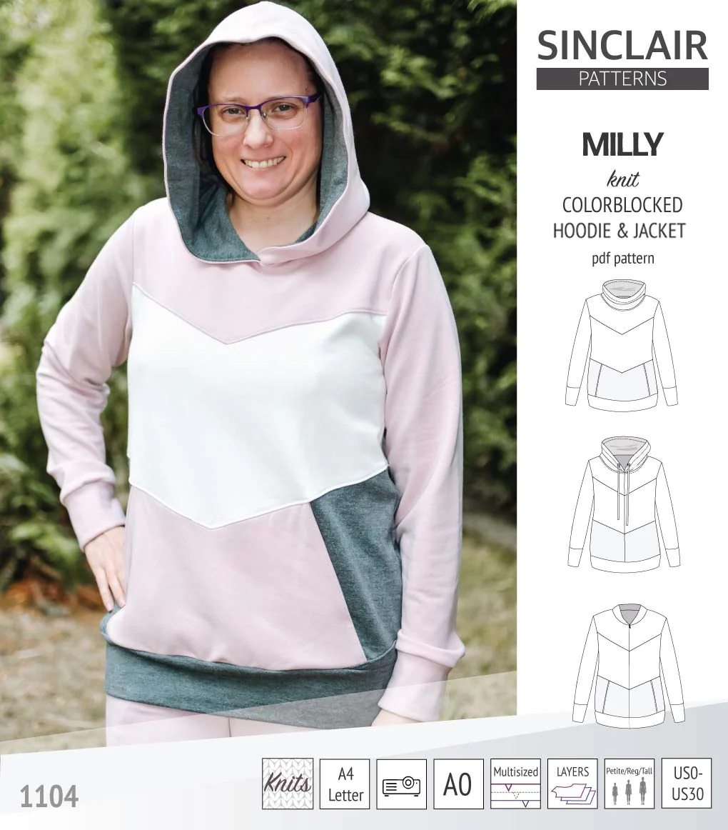 Milly colorblocked hoodie and zip up jacket (PDF) - Image 62