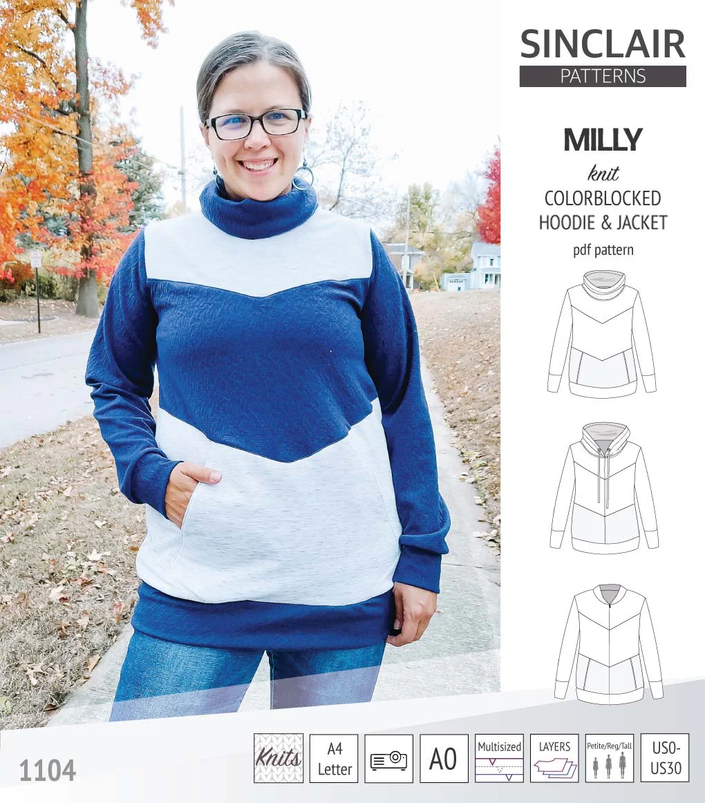 Milly colorblocked hoodie and zip up jacket (PDF) - Image 65