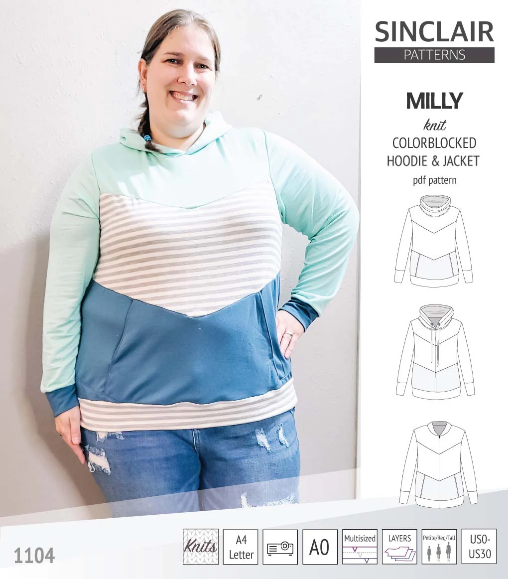 Milly colorblocked hoodie and zip up jacket (PDF) - Image 66