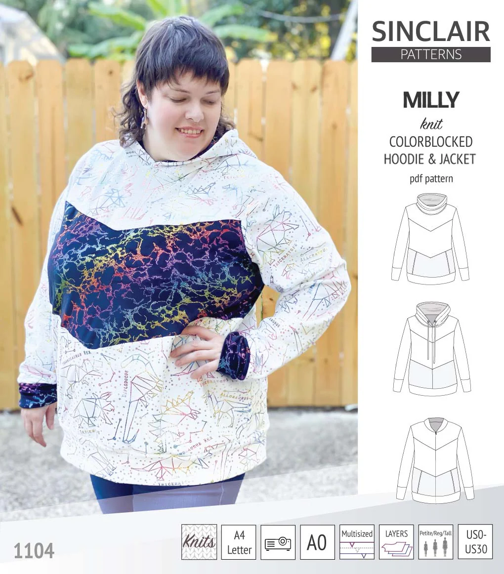 Milly colorblocked hoodie and zip up jacket (PDF) - Image 69