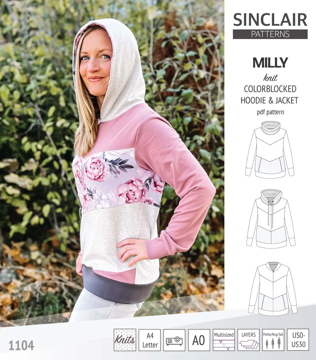 Milly colorblocked hoodie and zip up jacket (PDF) - Image 7