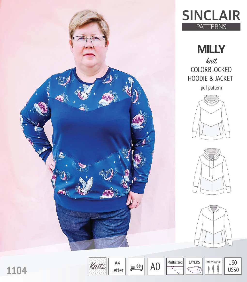 Milly colorblocked hoodie and zip up jacket (PDF) - Image 70