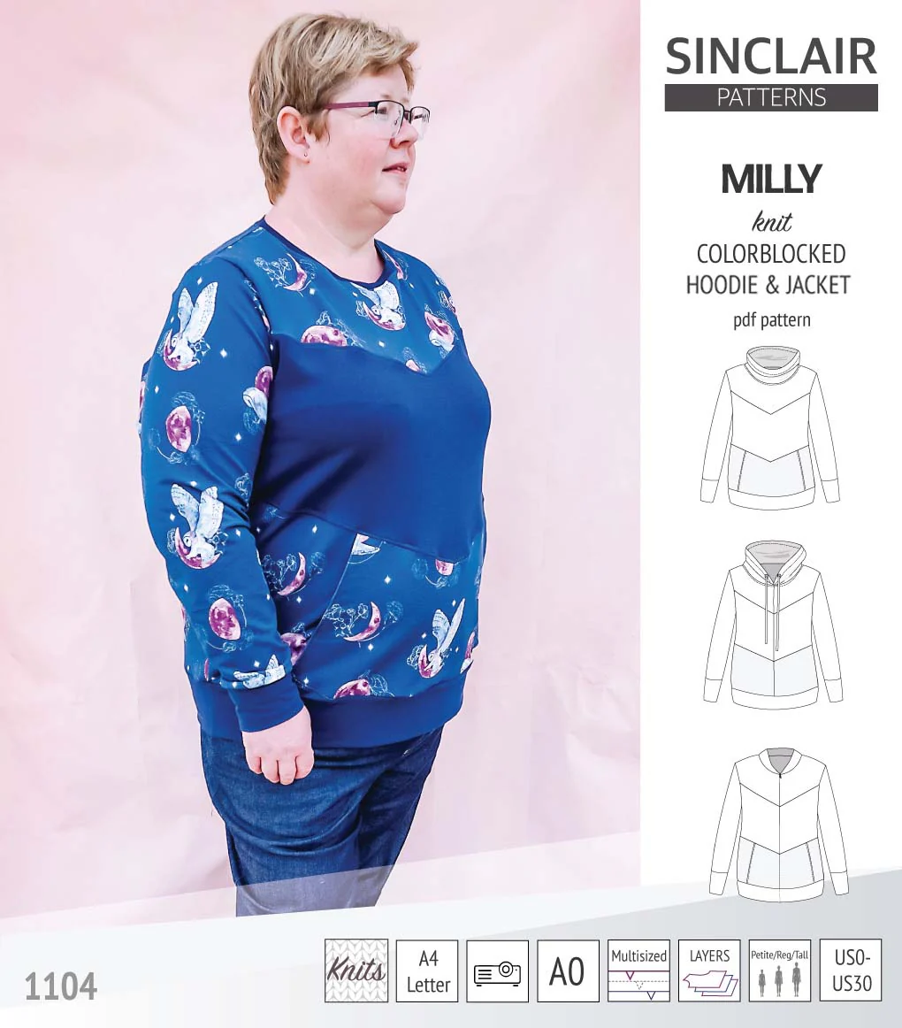 Milly colorblocked hoodie and zip up jacket (PDF) - Image 71