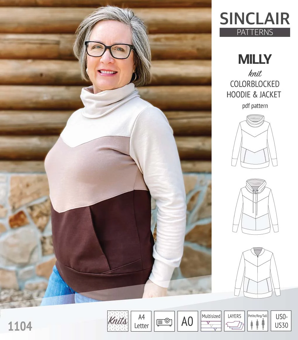 Milly colorblocked hoodie and zip up jacket (PDF) - Image 75