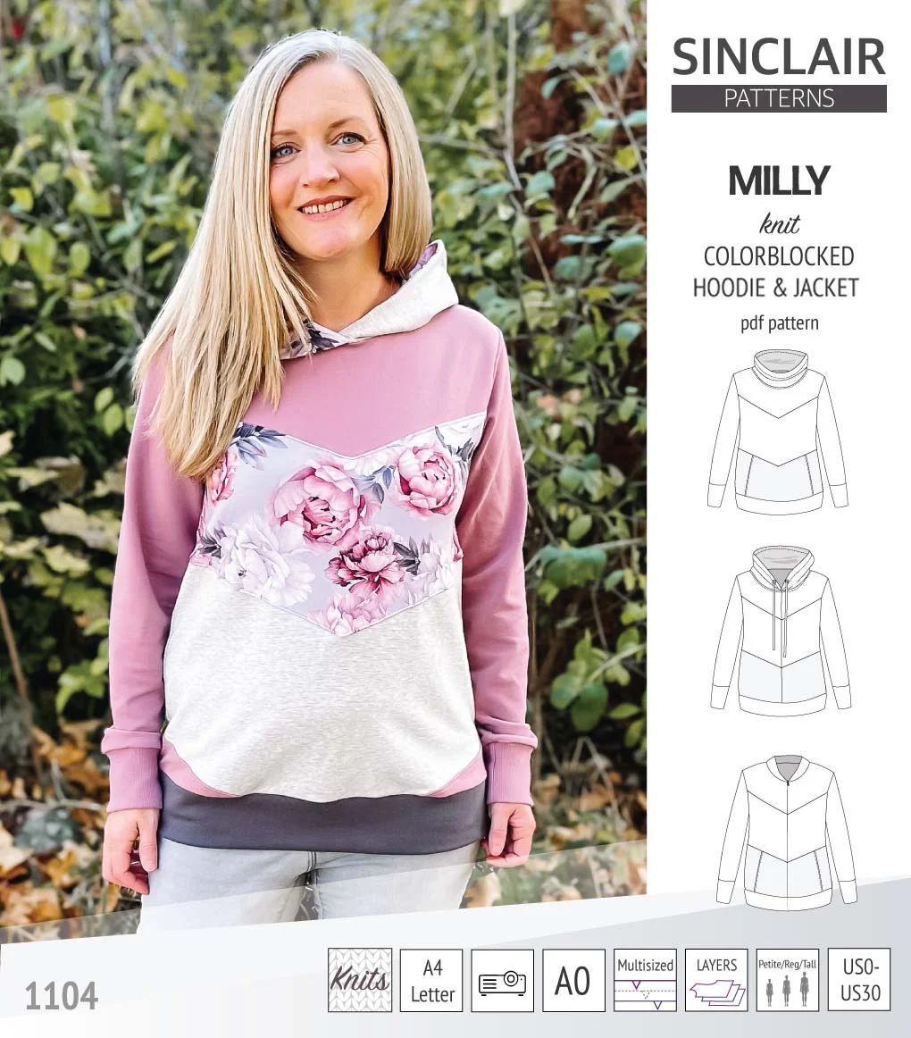 Milly colorblocked hoodie and zip up jacket (PDF) - Image 8