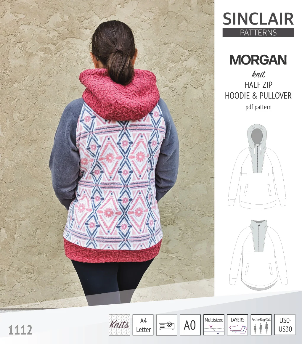 Morgan half zip pullover and hoodie (PDF) - Image 10