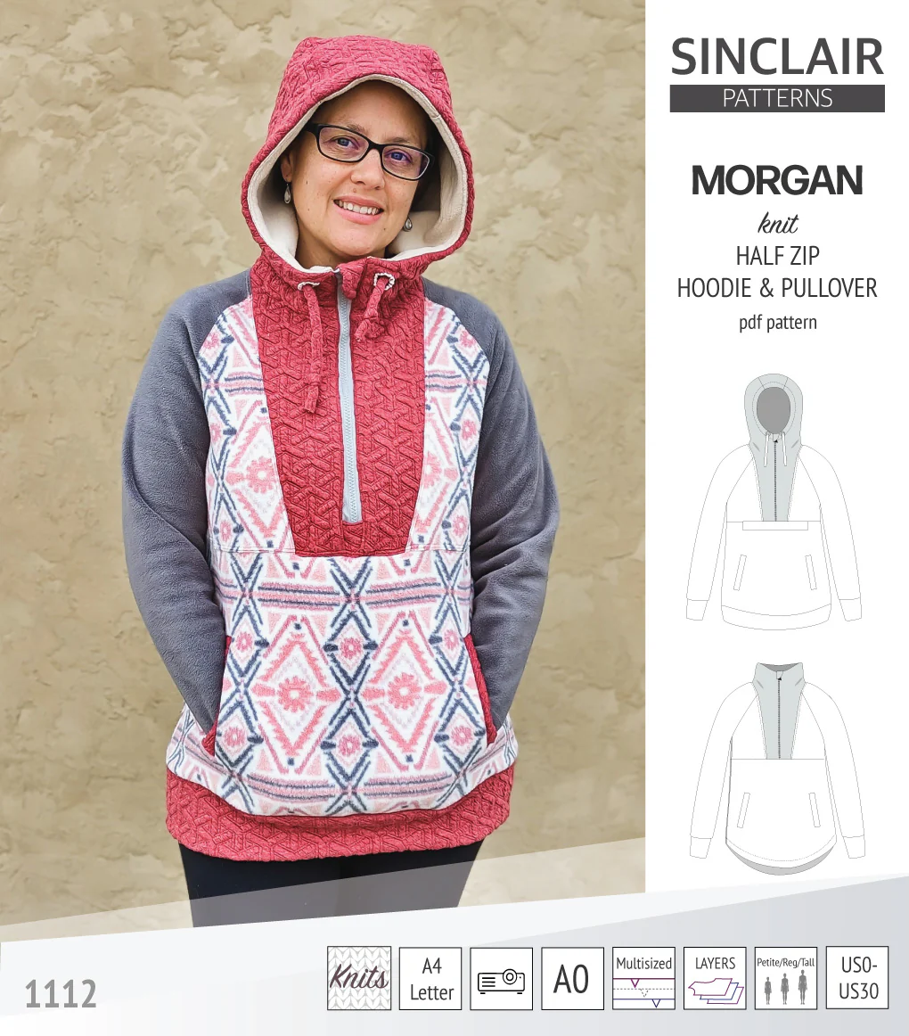 Morgan half zip pullover and hoodie (PDF) - Image 11
