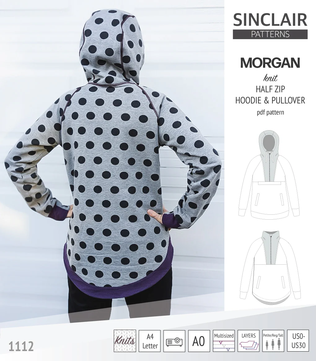 Morgan half zip pullover and hoodie (PDF) - Image 13
