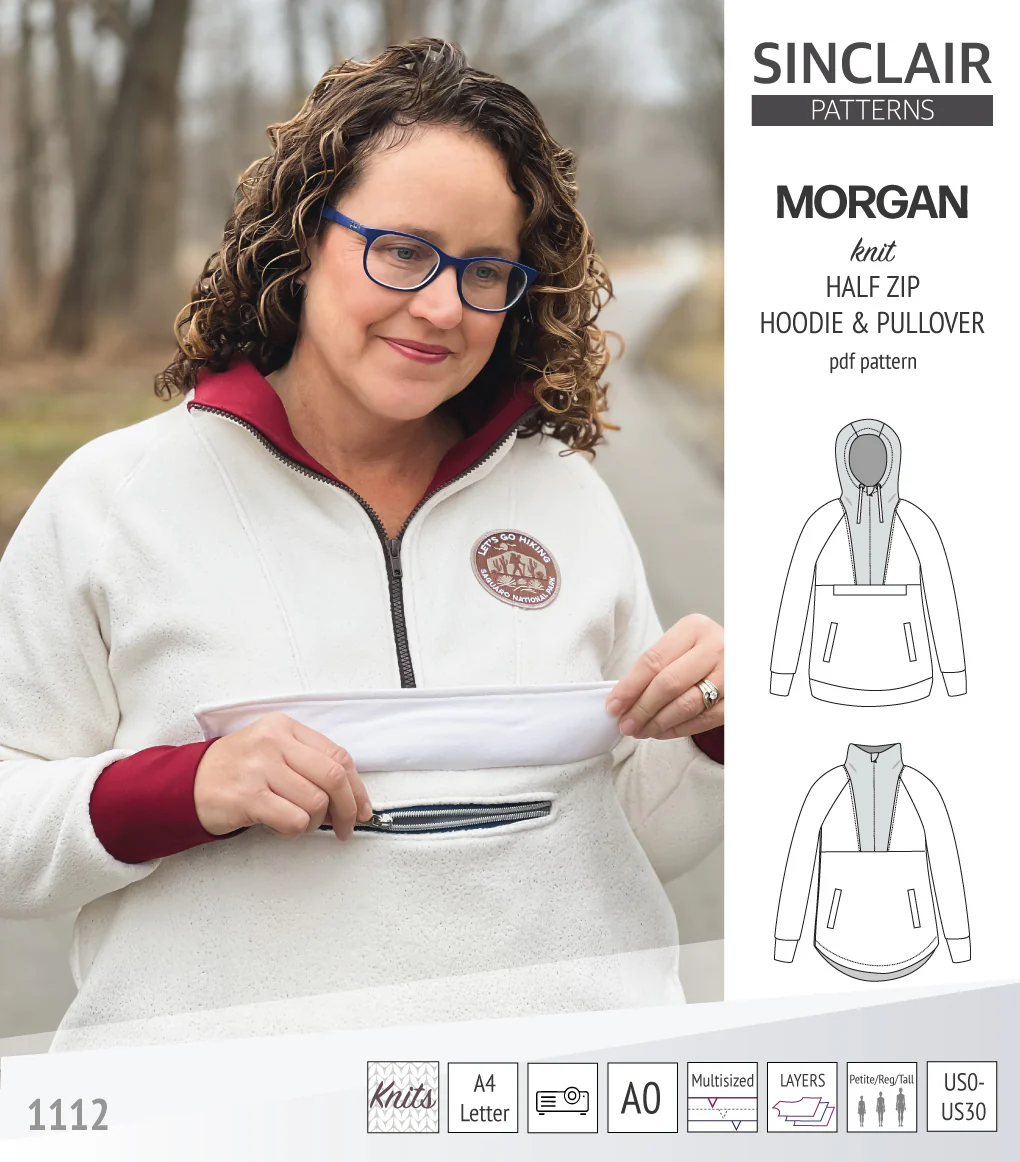 Morgan half zip pullover and hoodie (PDF) - Image 17