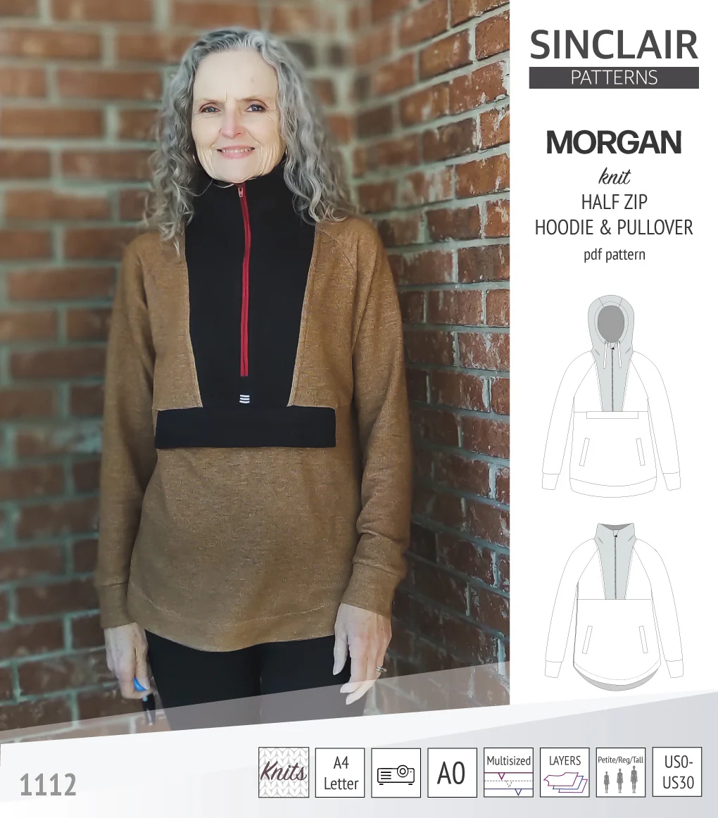 Morgan half zip pullover and hoodie (PDF) - Image 20