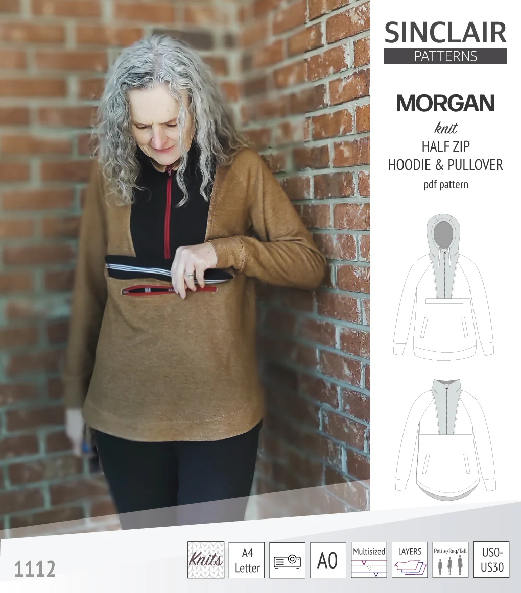 Morgan half zip pullover and hoodie (PDF) - Image 21