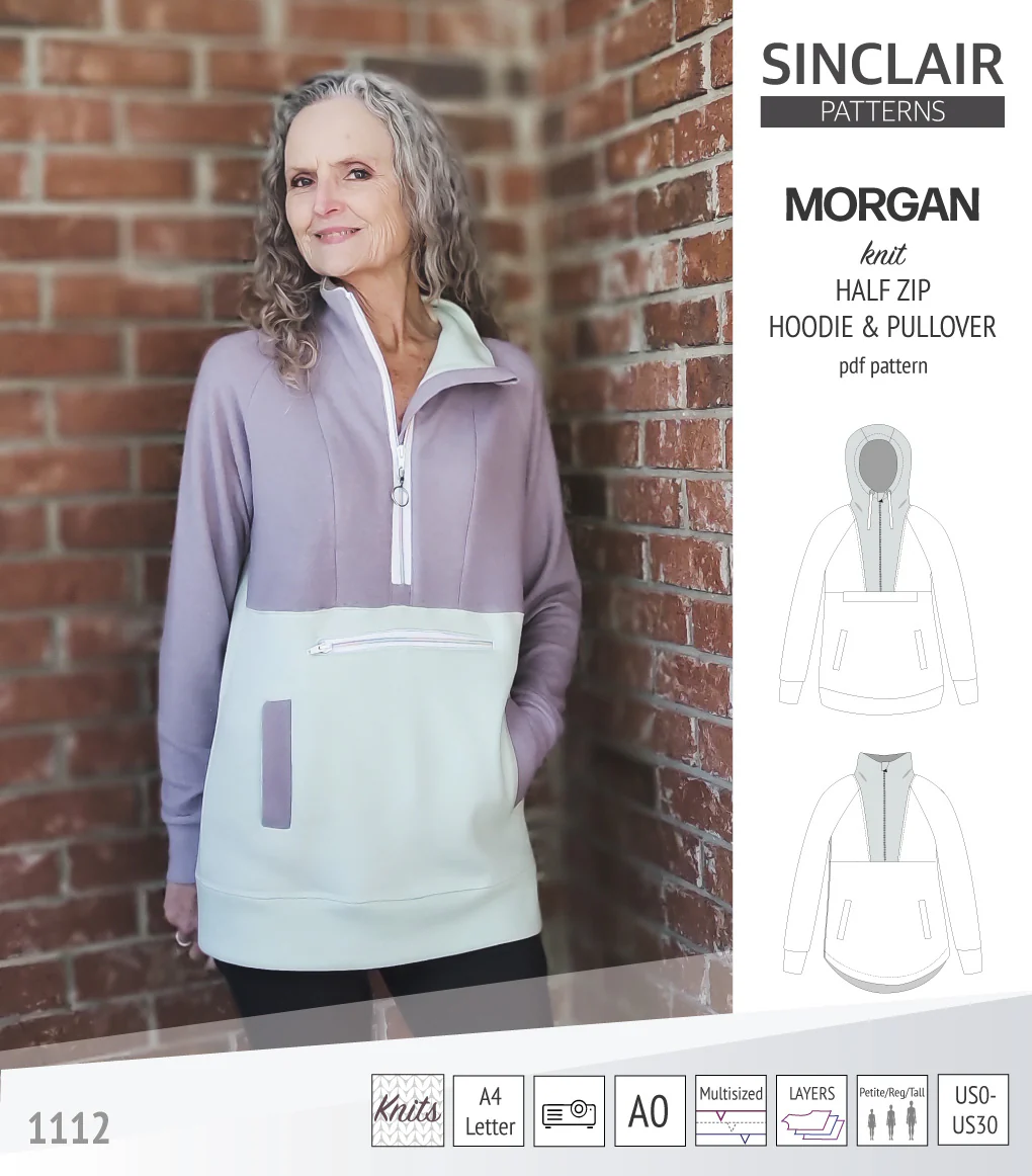 Morgan half zip pullover and hoodie (PDF) - Image 22