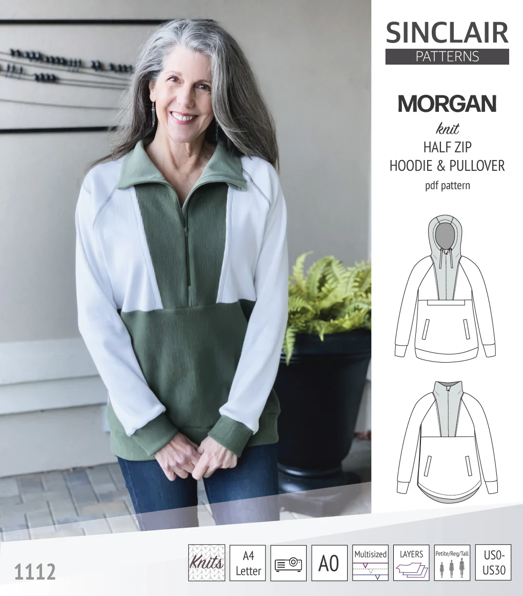 Morgan half zip pullover and hoodie (PDF) - Image 23